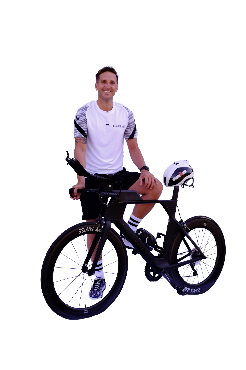 Michi Rebernig mit seinem Rennrad